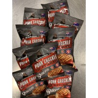 Pork Crackle Bacon 10 individual bags Perfect snack for Keto